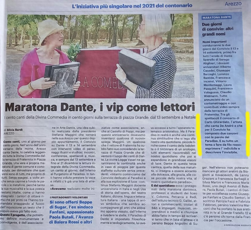 Carlo Ghirardato alla Maratona Dante