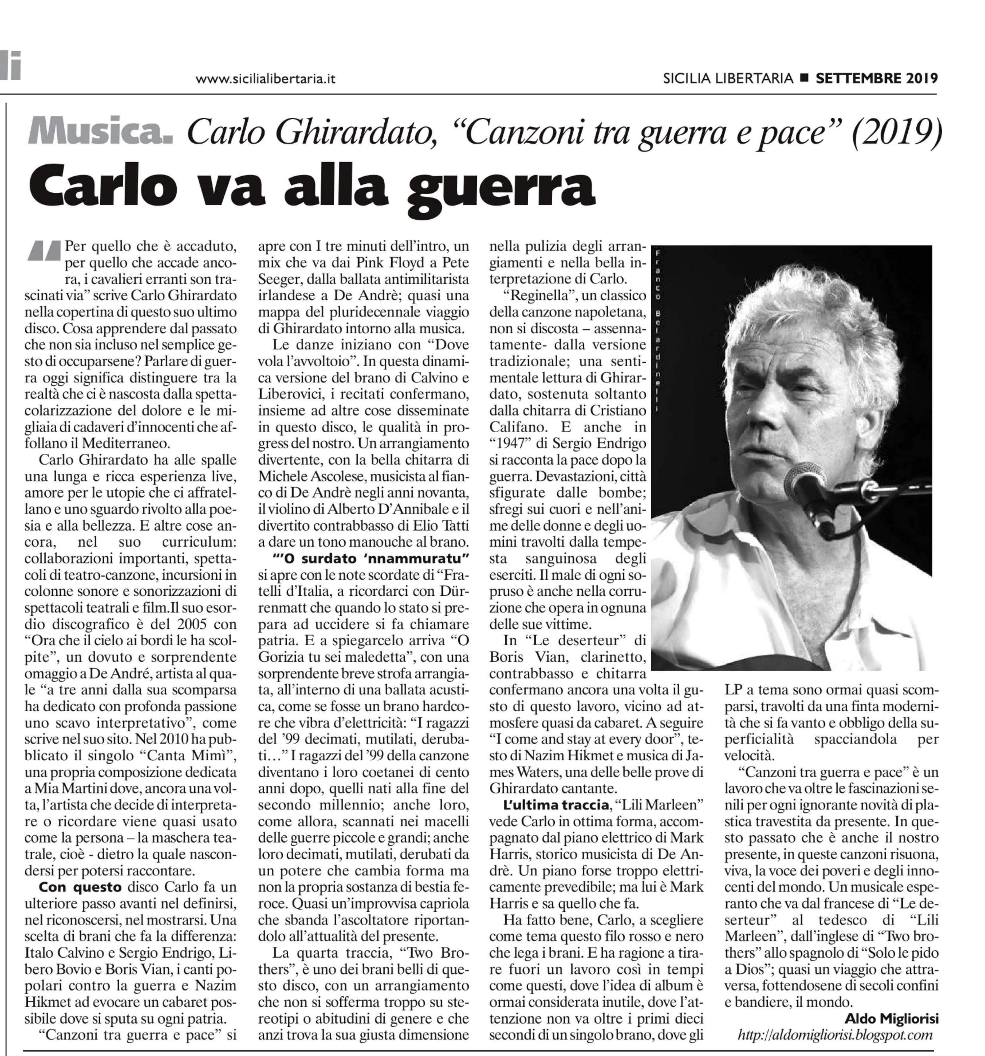 Carlo va alla guerra