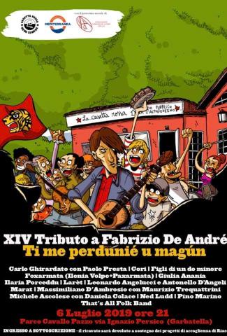 Roma - sabato 6 luglio 2019 “XIV Tributo a Fabrizio De André”- inizio concerto ore 21.00