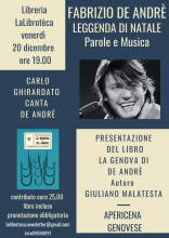 Carlo Ghirardato a Roma presso la Libreria LaLibrotèca  LEGGENDA DI NATALE, FABRIZIO DE ANDRÉ, 